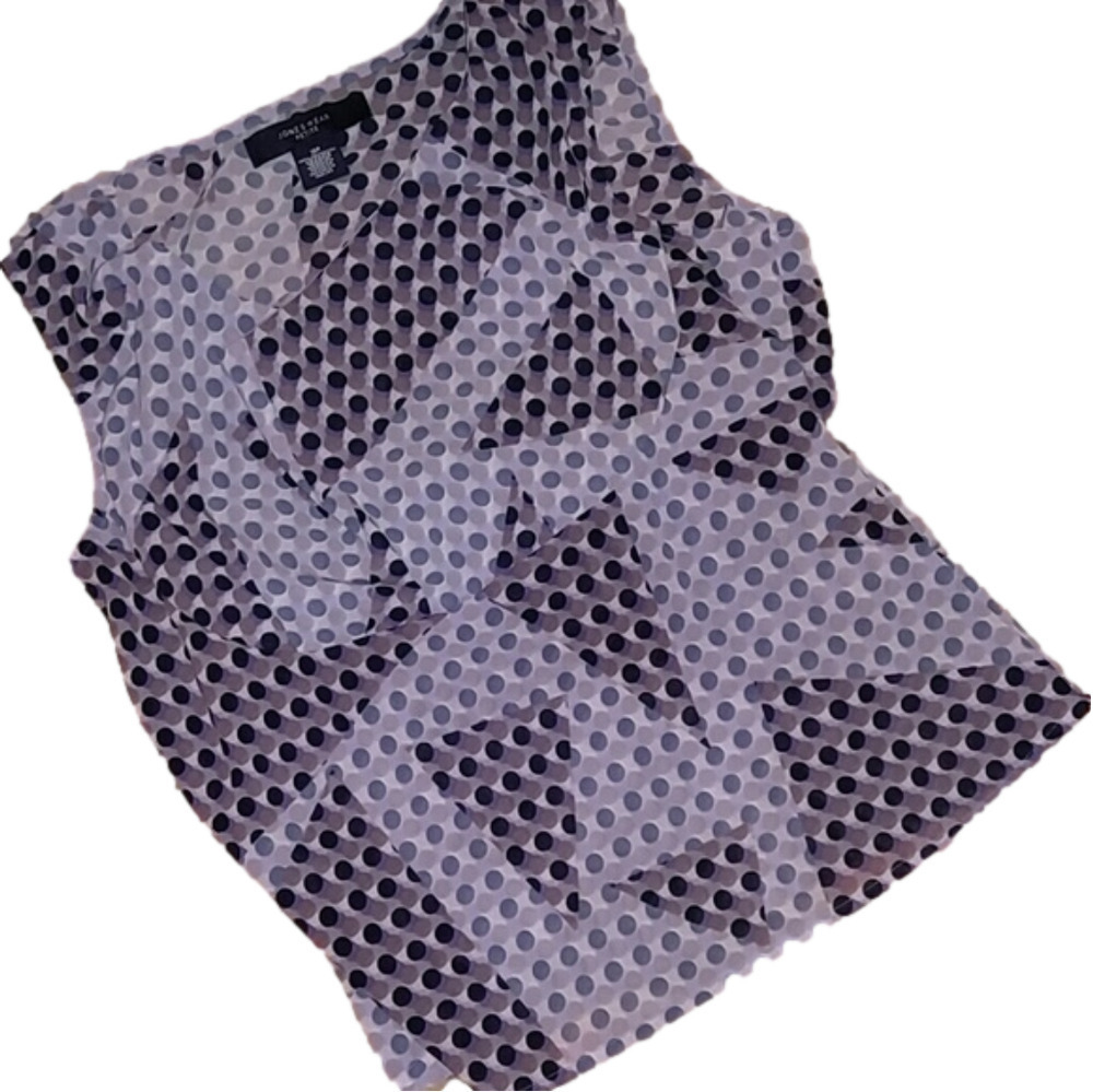 Jones Wear Purple Polka dot Top 10P